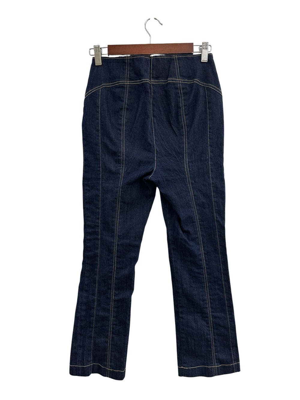 Cinq a Sept 5a7 Loren High Rise Front Zip Dark Wash Crop Jeans Pants size 2 - Picture 7 of 13
